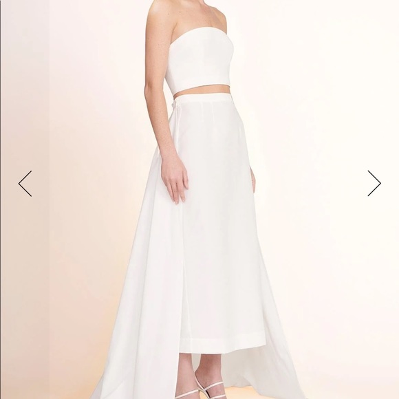 NWT Staud Nyla Top White Cropped - Picture 3 of 5